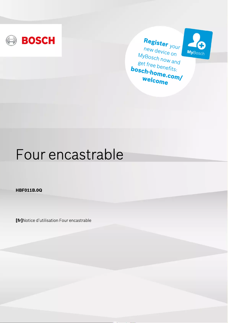 Image de la première page du manuel de l'appareil HBF011BR0Q