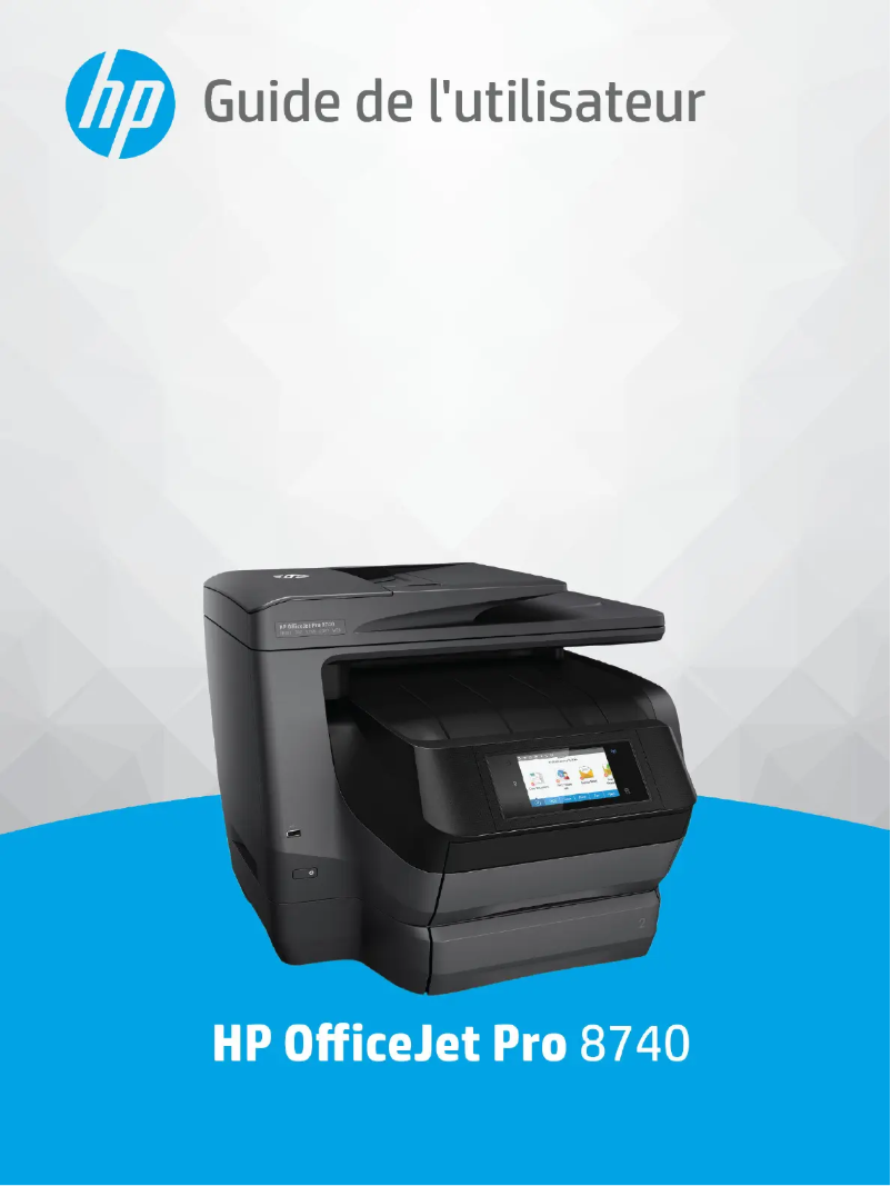 Image de la première page du manuel de l'appareil Officejet Pro 8740