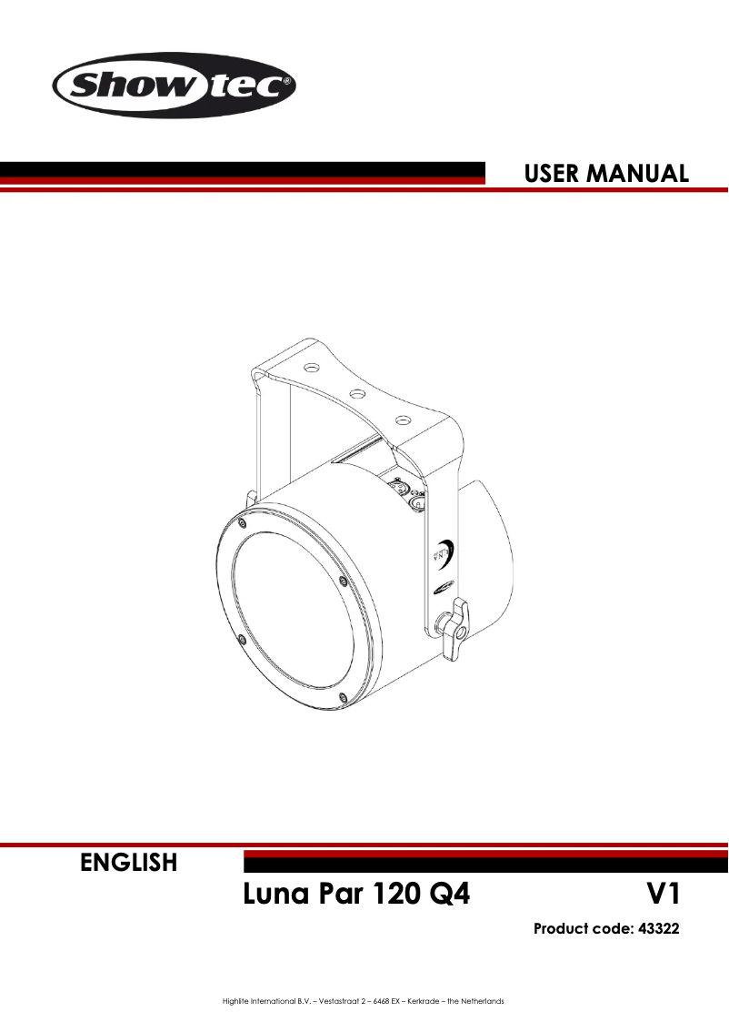 Page 1 de la notice Manuel utilisateur Showtec Luna Par 120 Q4