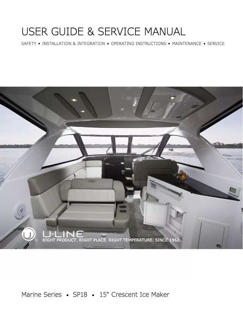 Page 1 de la notice Manuel utilisateur U-Line ULN-SP18FCW-03A