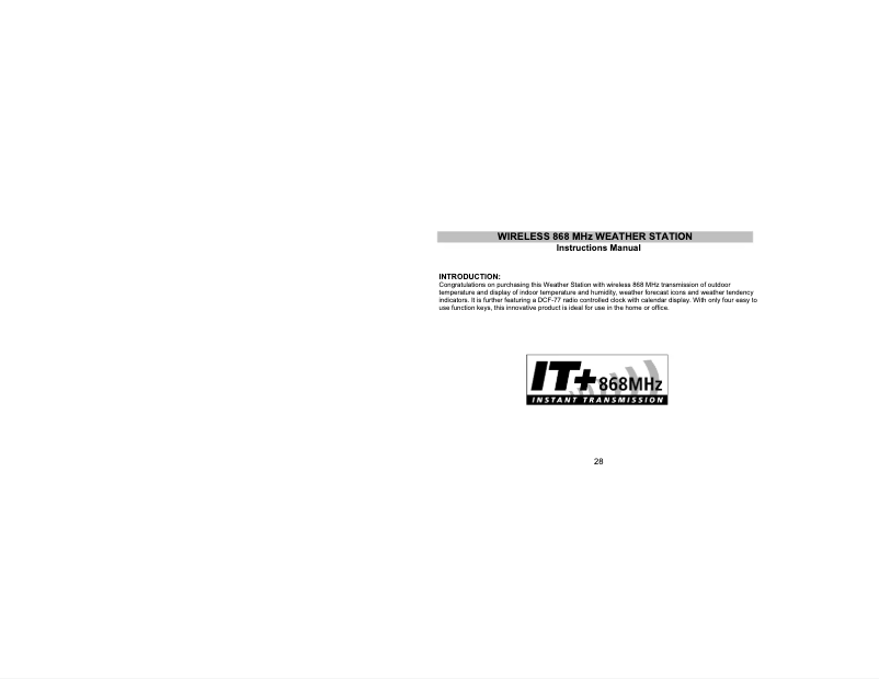 Image de la première page du manuel de l'appareil 35.1026.54.IT