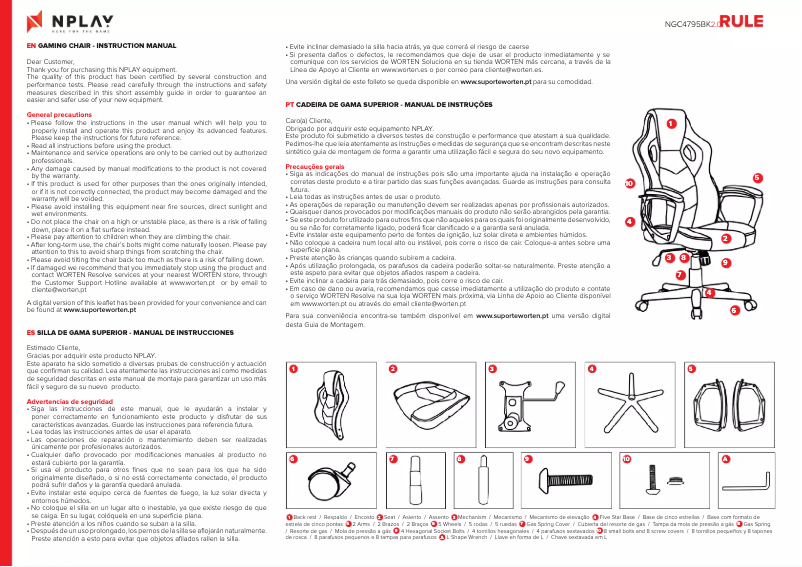 Page n°1 - Manuel utilisateur NPLAY RULE 2.0