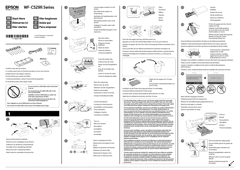 Image de la première page du manuel de l'appareil WorkForce Pro WF-C529RB