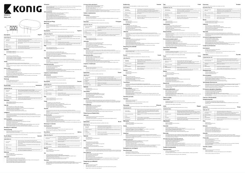 Page 1 de la notice Manuel utilisateur Konig KN-BS10