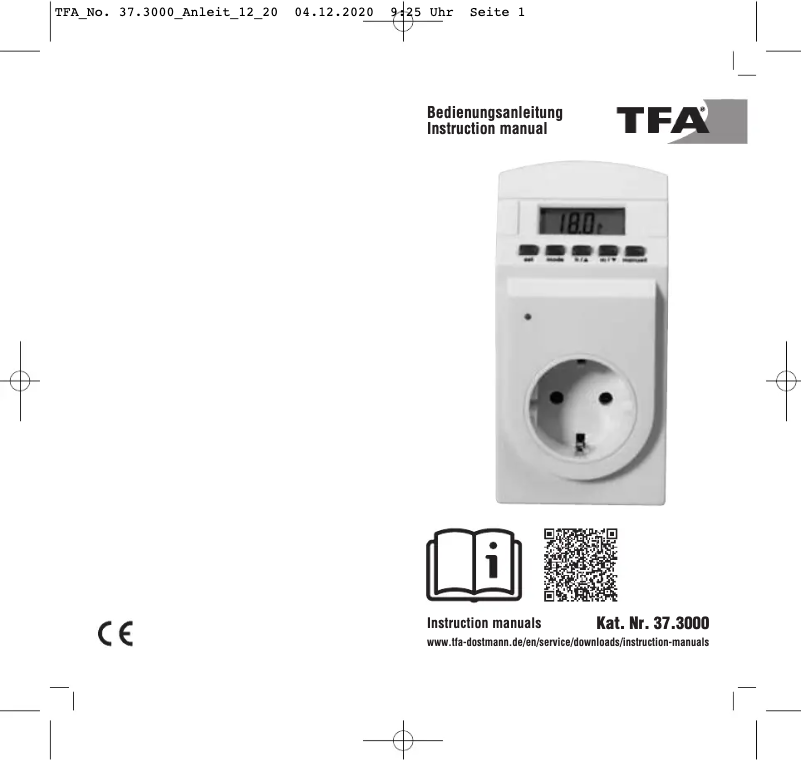 Página 1 del manual Manual de usuario TFA 37.3000