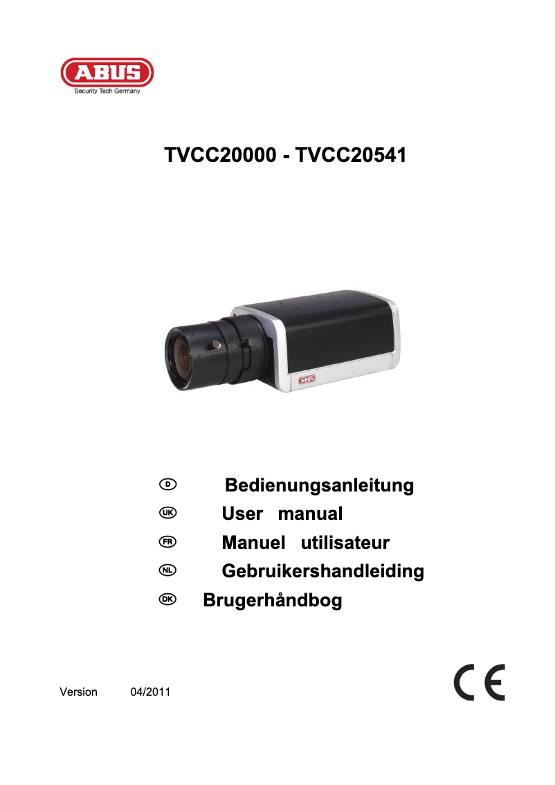 Page 1 de la notice Manuel utilisateur Abus TVCC20030