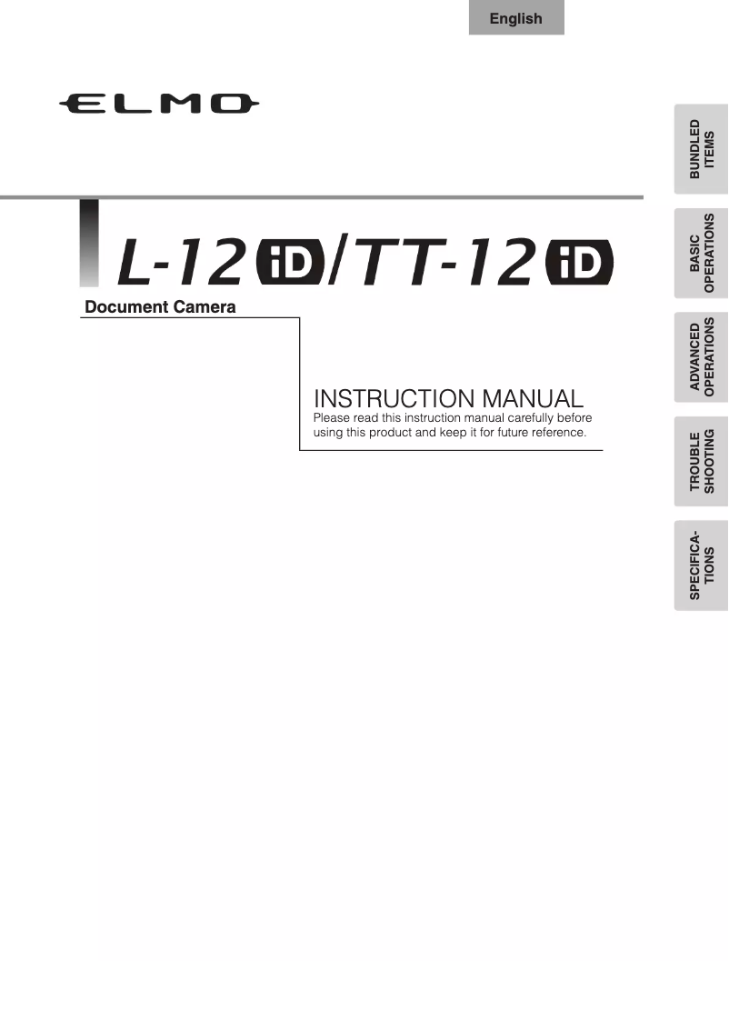 Página 1 del manual Manual de usuario Elmo TT-12iD