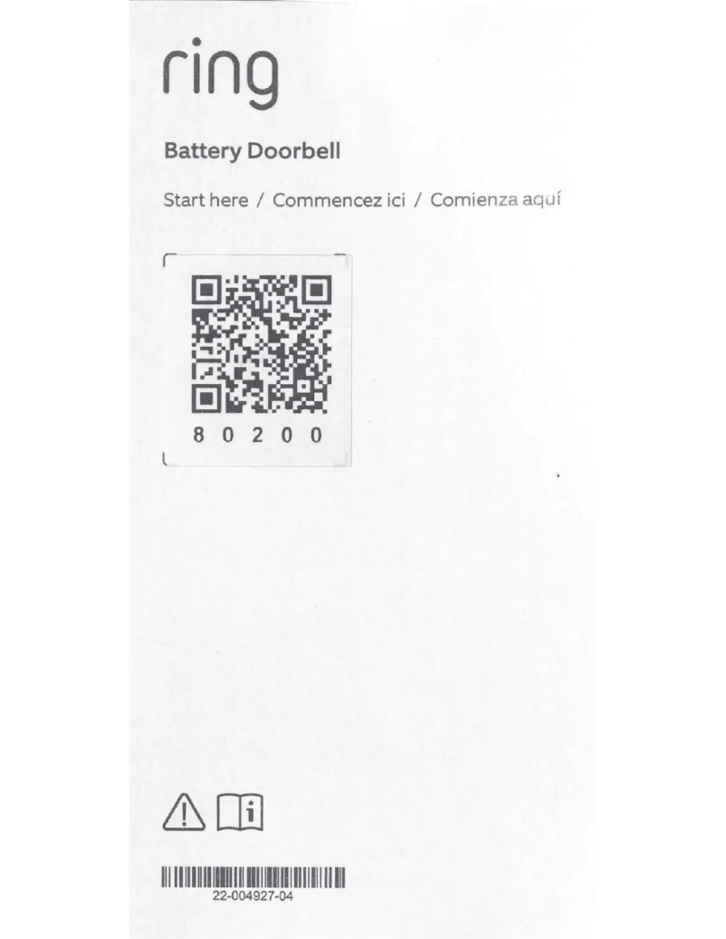 Image de la première page du manuel de l'appareil Battery Doorbell