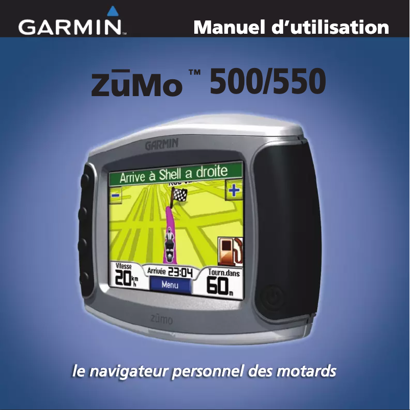 Page 1 de la notice Manuel utilisateur Garmin zūmo 500
