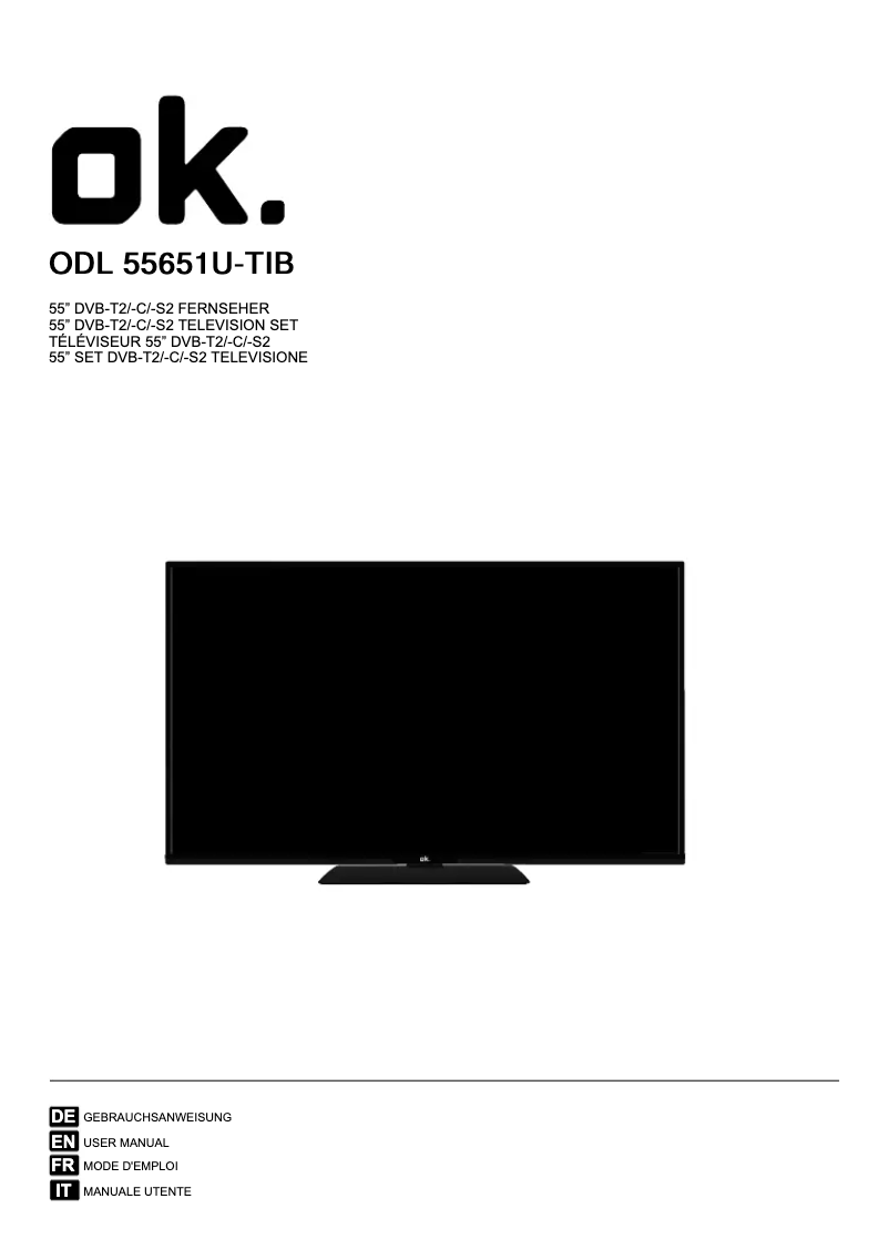 Page n°1 - Manuel utilisateur OK ODL 55651U-TIB