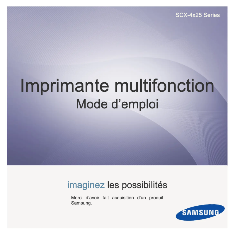 Page 1 de la notice Manuel utilisateur Samsung SCX-4825FN
