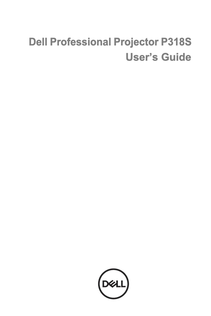 Page 1 de la notice Manuel utilisateur Dell P318S