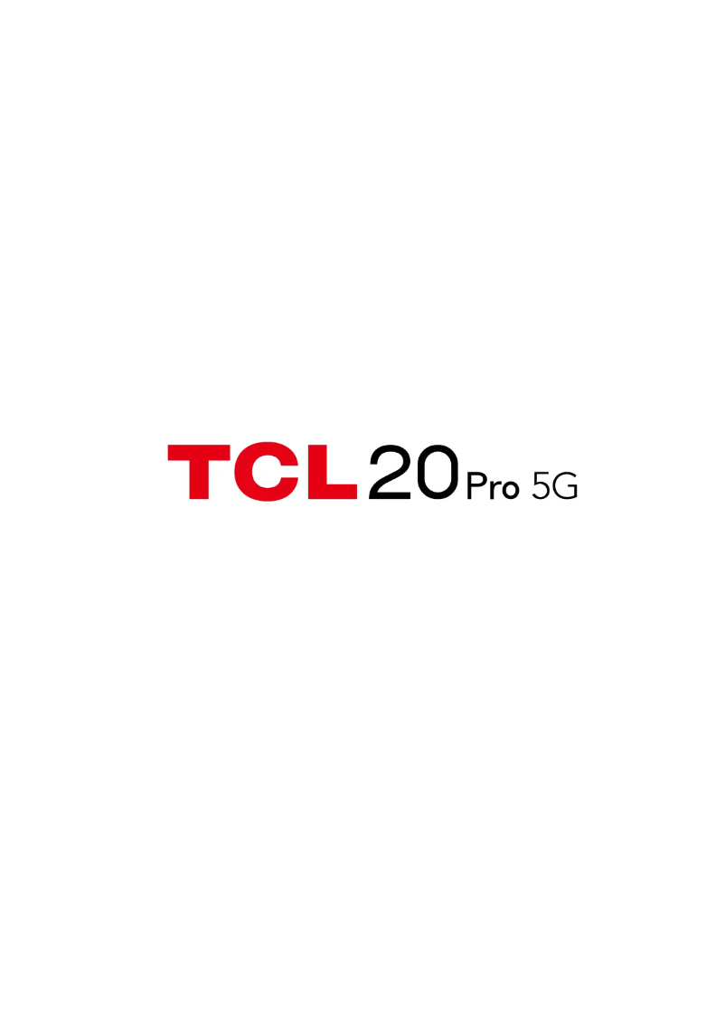 Page n°1 - Manuel utilisateur TCL 20 PRO 5G