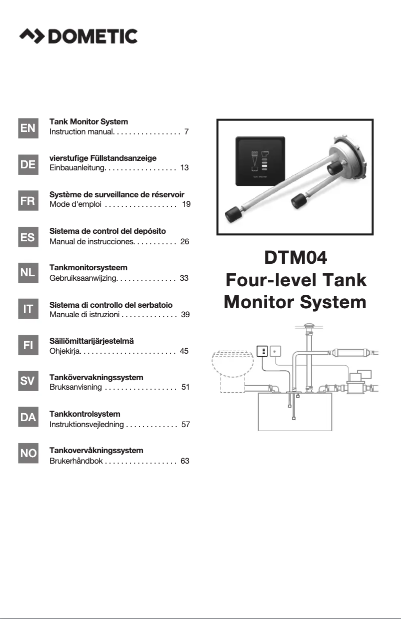 Page 1 de la notice Manuel utilisateur Dometic DTM04