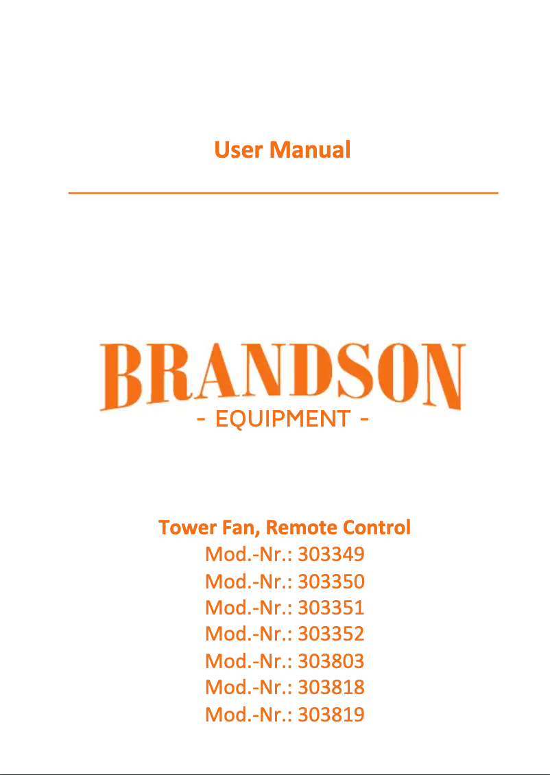 Página 1 del manual Manual de usuario Brandson 303352