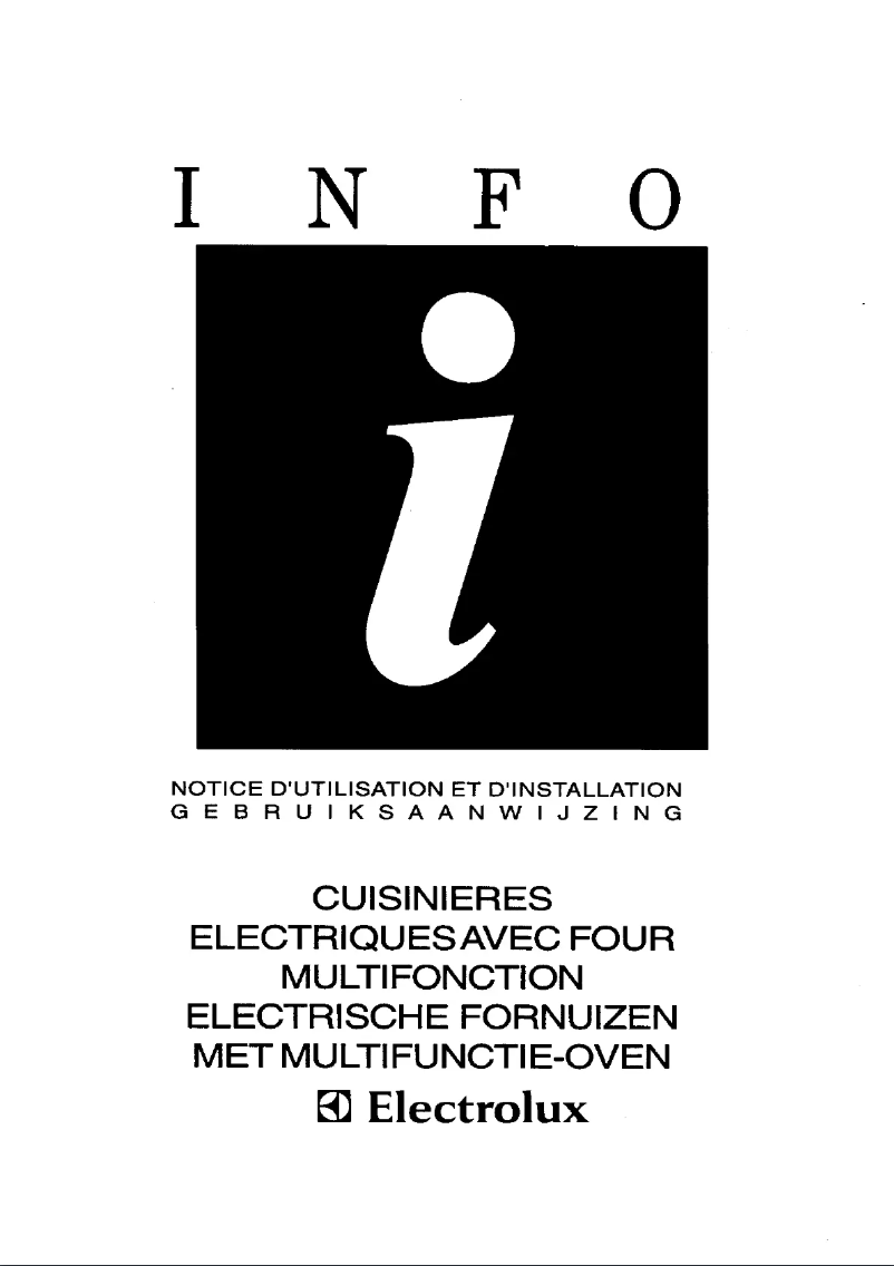 Page 1 de la notice Manuel utilisateur Electrolux EK 6488