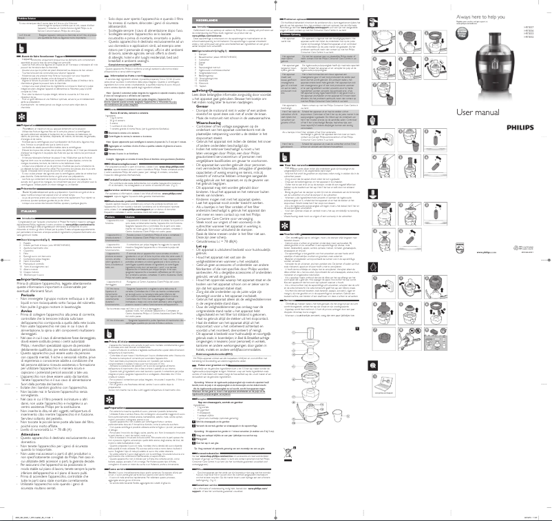 Página 1 del manual Manual de usuario Philips Viva Collection HR1837