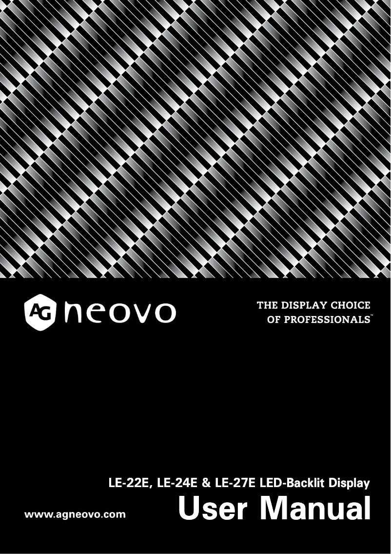 Page 1 de la notice Manuel utilisateur AG Neovo X-22EW