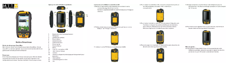 Image de la première page du manuel de l'appareil Smart Max