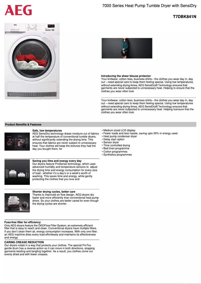 Image de la première page du manuel de l'appareil T7DBK841N