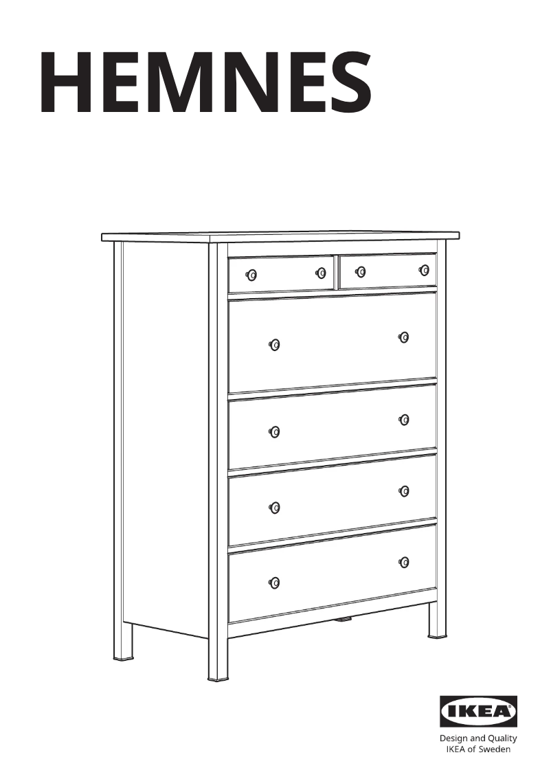 Imagen de la primera página del manual del dispositivo HEMNES 805.761.97
