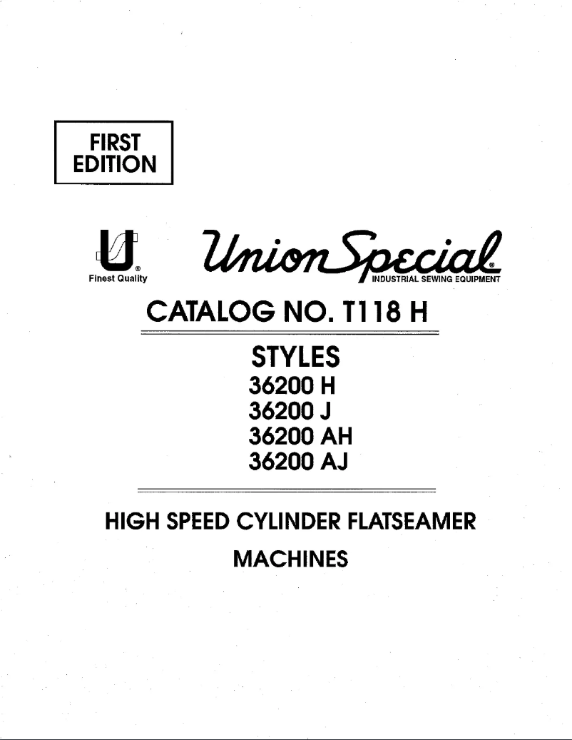 Page 1 de la notice Manuel utilisateur Union Special 36200J