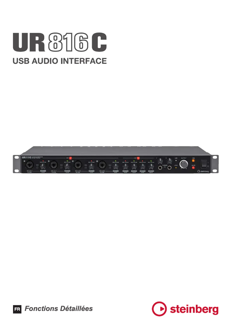 Page n°1 - Guide d'installation Steinberg UR816C
