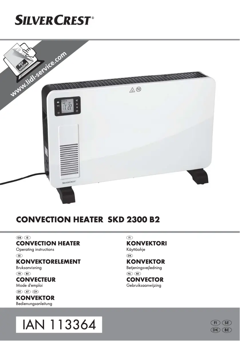 Page n°1 - Manuel utilisateur SilverCrest SKD 2300 C3