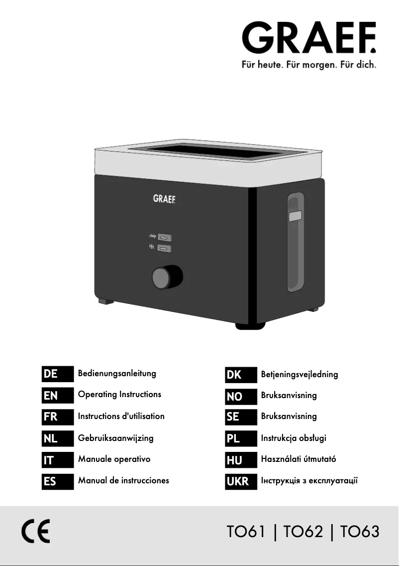 Page n°1 - Manuel utilisateur Graef TO 62