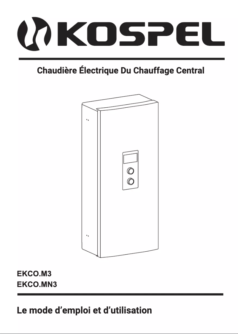 Página 1 del manual Manual de usuario Kospel EKCO.MN3-12
