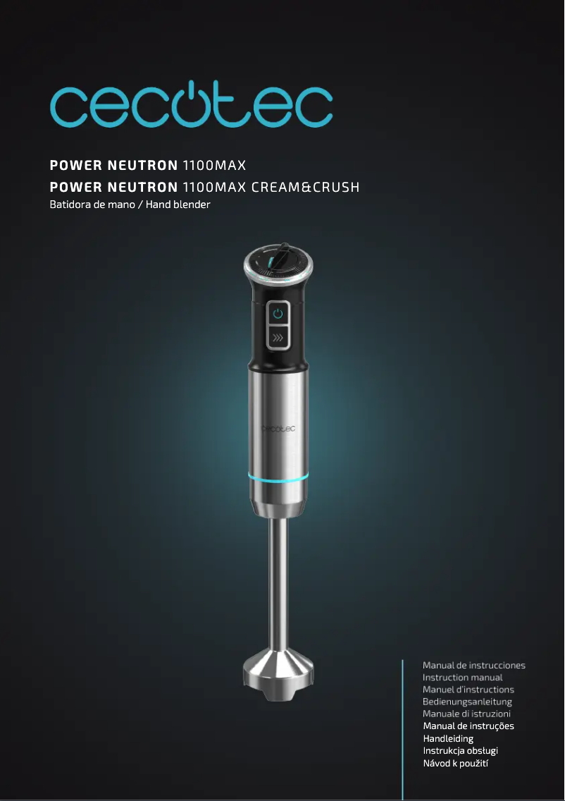 Page 1 de la notice Manuel utilisateur Cecotec Power Neutron 1100MAX