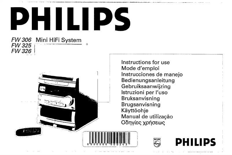 Page 1 de la notice Manuel utilisateur Philips FW326C