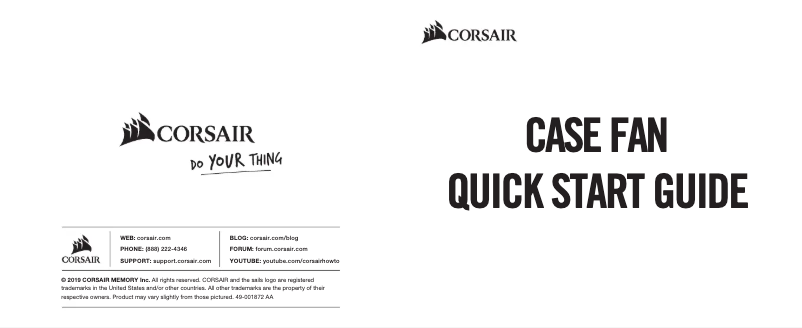 Page 1 de la notice Manuel utilisateur Corsair iCUE ML120