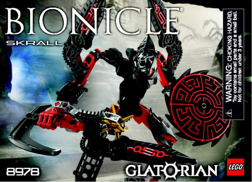 Page n°1 - Manuel utilisateur Lego Bionicle 8978