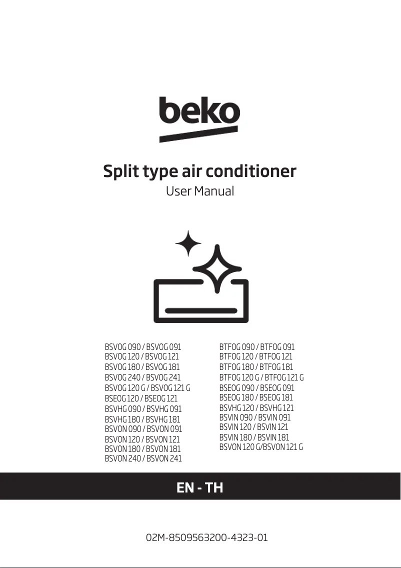 Page 1 de la notice Manuel utilisateur Beko BSVON 181