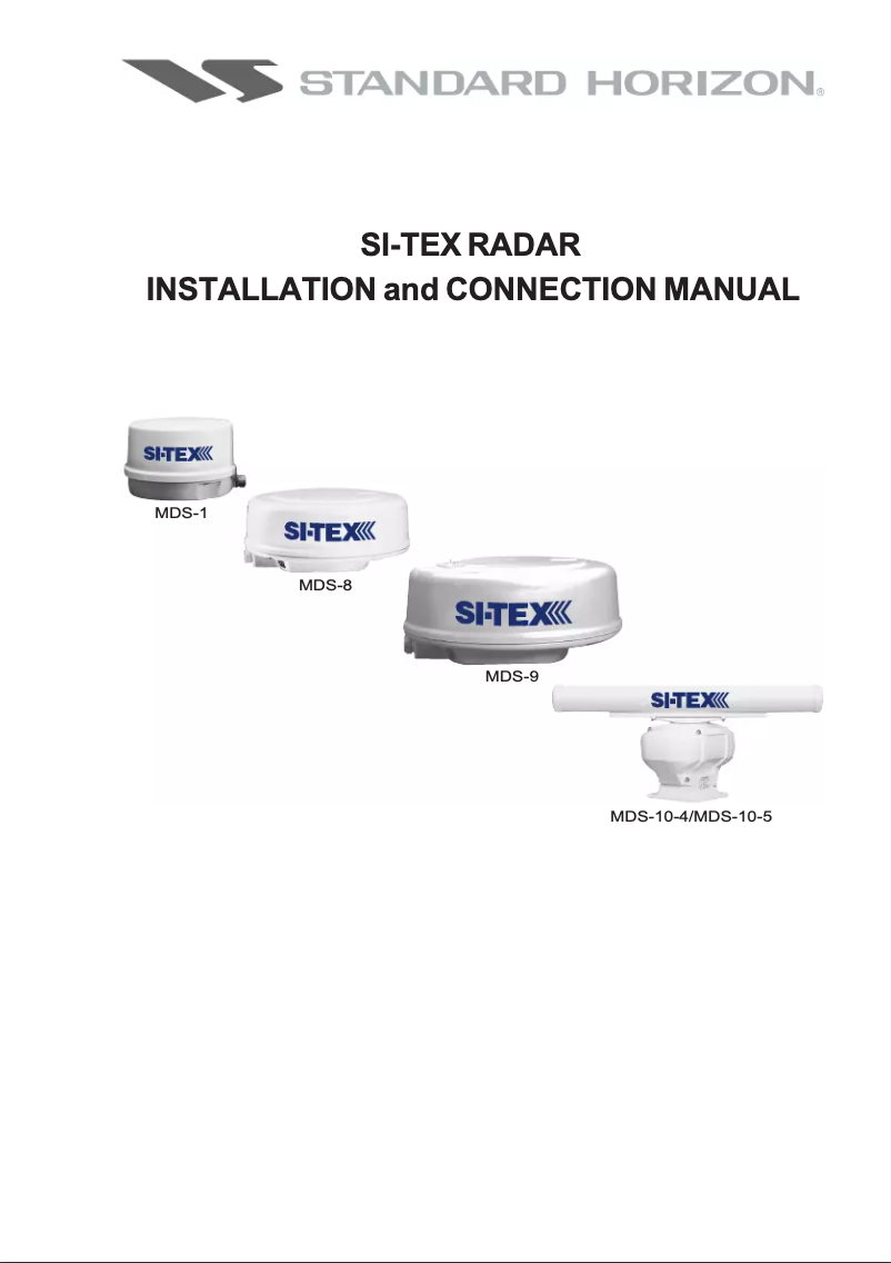 Page n°1 - Manuel utilisateur Standard Horizon MDS-1