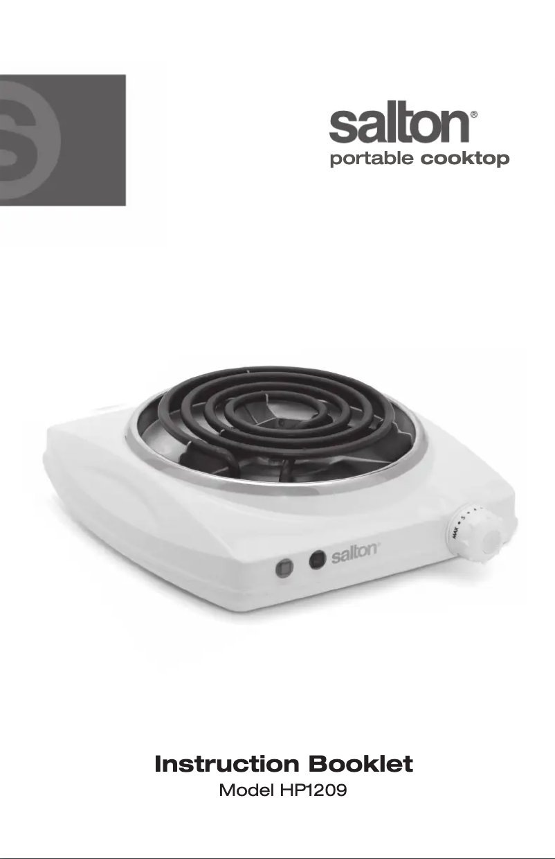 Page 1 de la notice Manuel utilisateur Salton HP1209