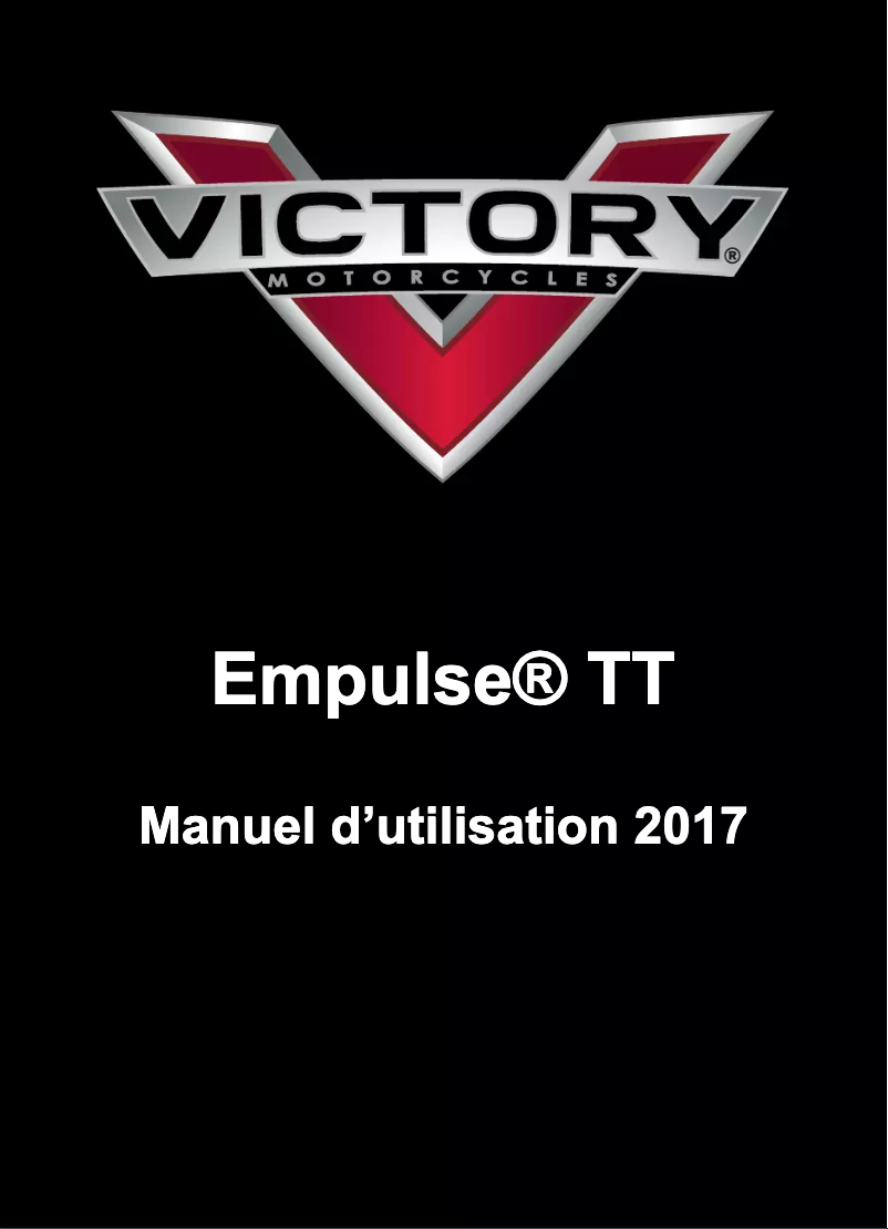 Page 1 de la notice Manuel utilisateur Victory Empulse TT (2017)