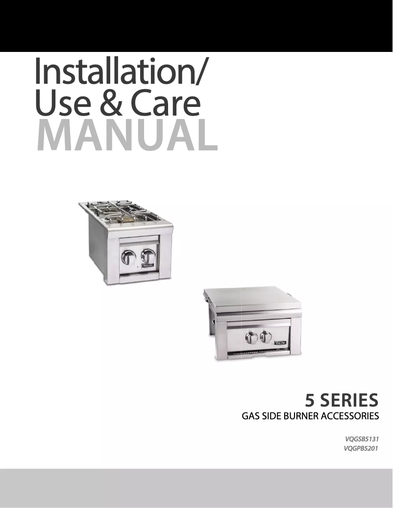 Page 1 de la notice Manuel utilisateur Viking VQGSB5131LSS