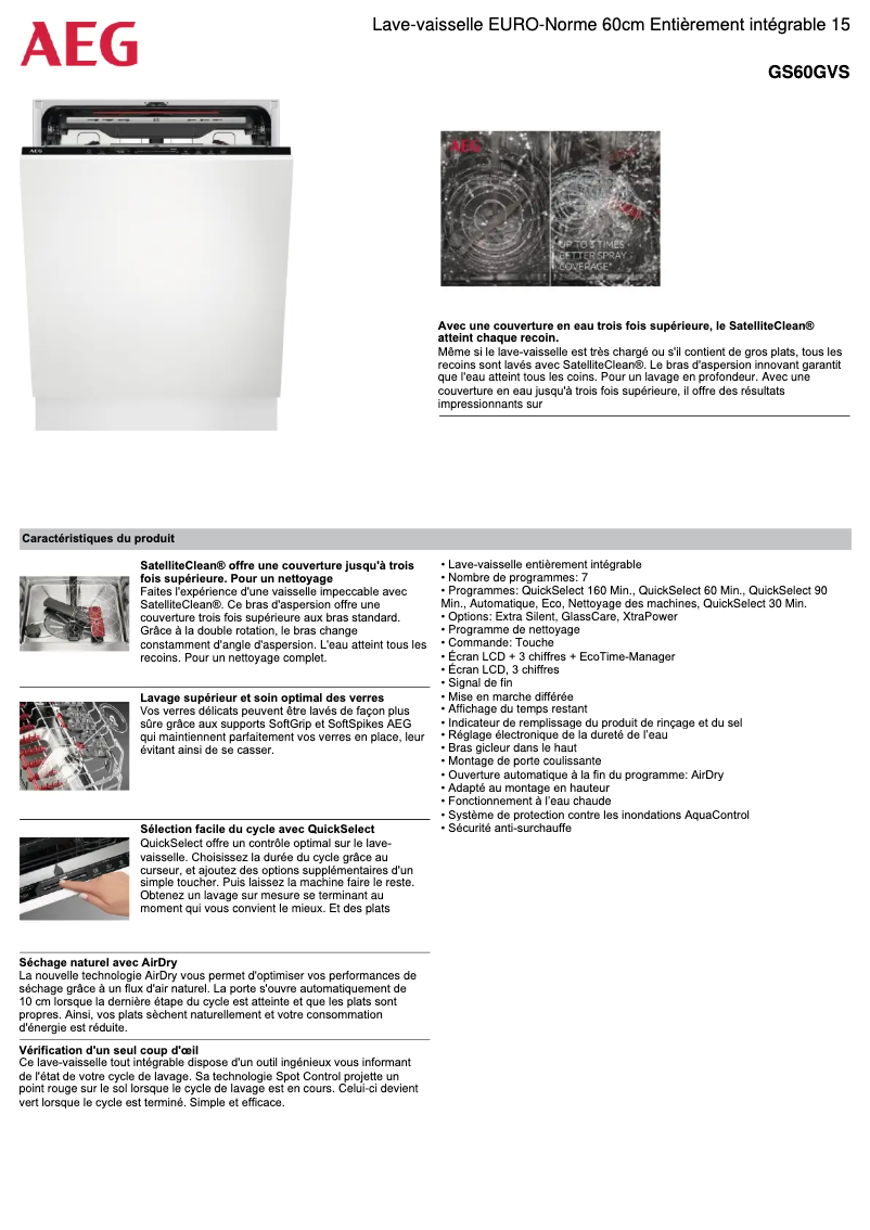 Image de la première page du manuel de l'appareil GS60GVS