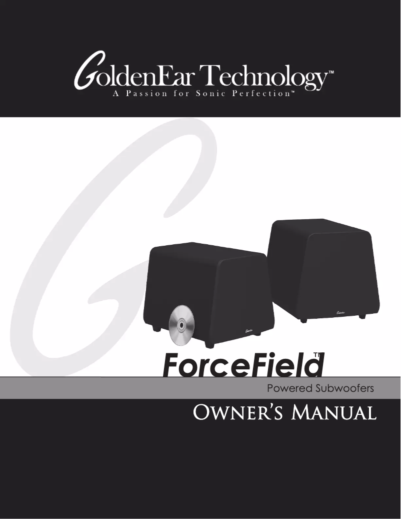 Page n°1 - Manuel utilisateur GoldenEar ForceField 4