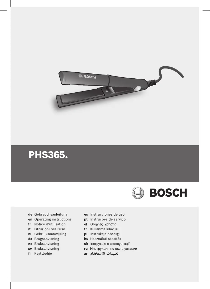 Page 1 de la notice Manuel utilisateur Bosch PHS3651