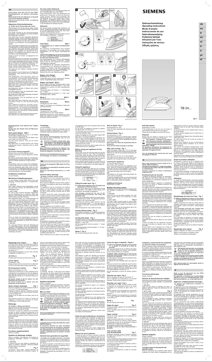 Page n°1 - Manuel utilisateur Siemens TB10550