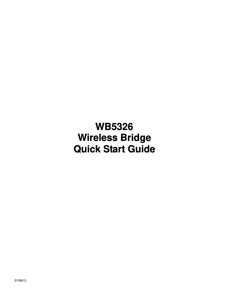 Page n°1 - Manuel utilisateur Nitek WB5362