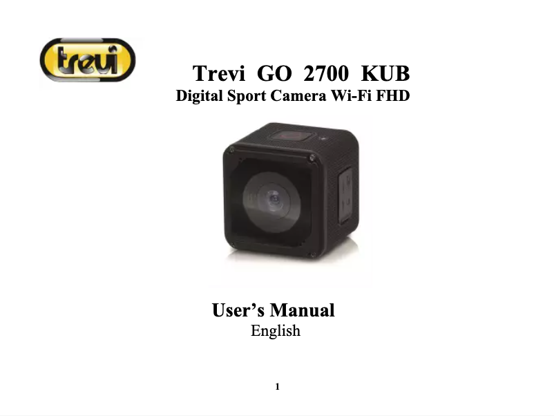 Page n°1 - Manuel utilisateur Trevi GO 2700 KUB