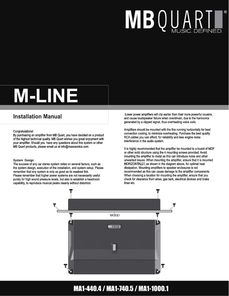 Image de la première page du manuel de l'appareil MA1-440.4