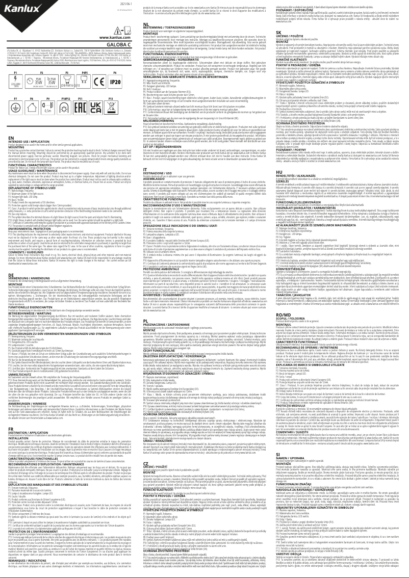 Image de la première page du manuel de l'appareil GALOBA C