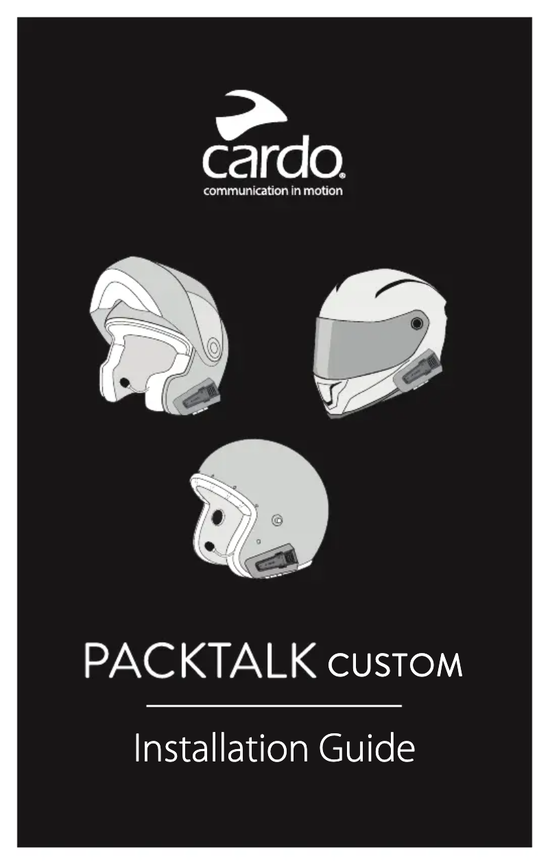 Página 1 del manual Guía de instalación Cardo Packtalk Custom