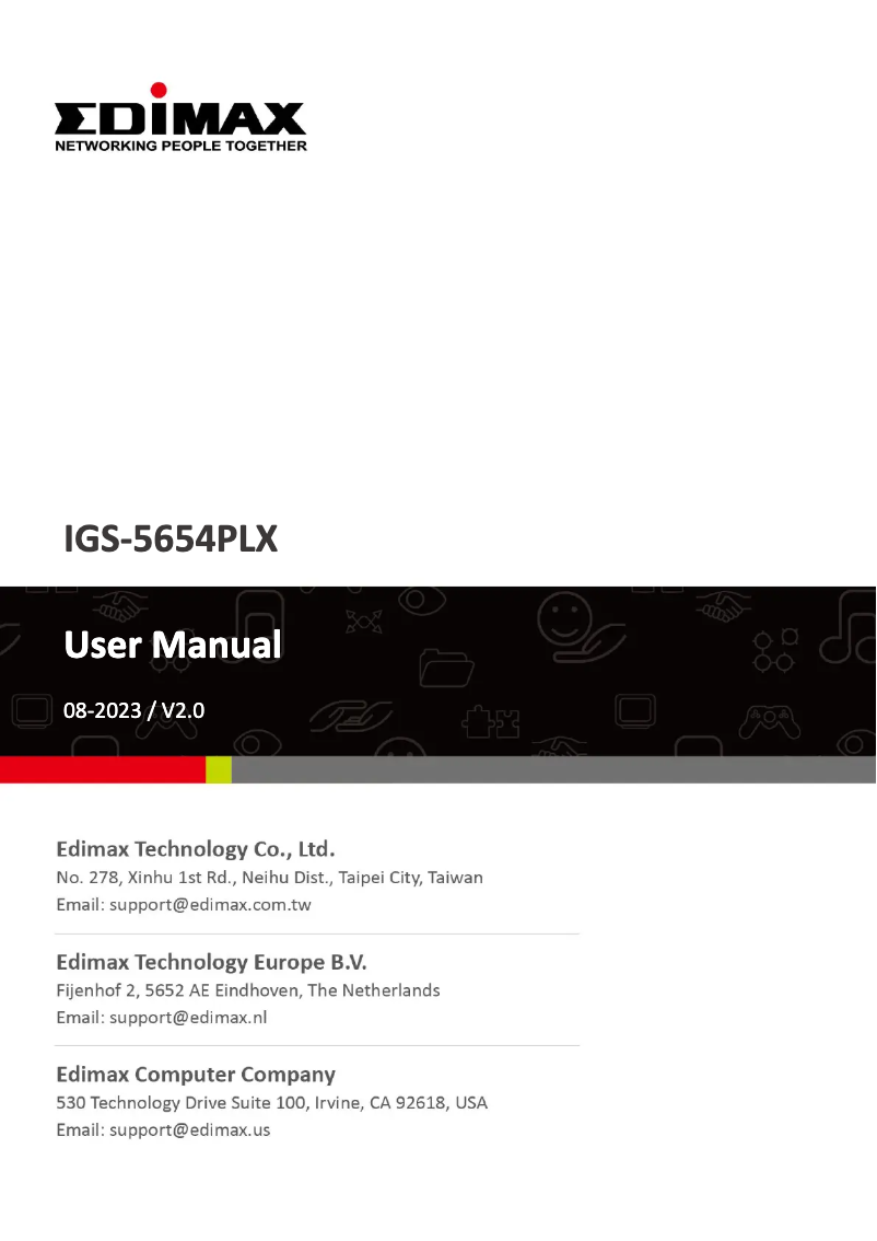 Page n°1 - Manuel utilisateur Edimax IGS-5428PLC