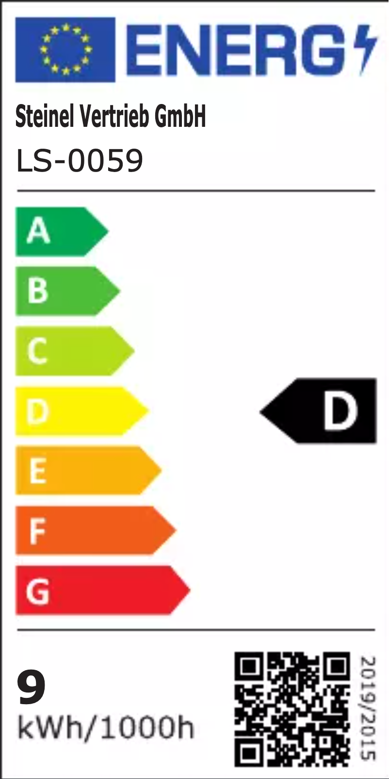 Page n°1 - Label énergétique Steinel RS PRO R10 Plus SC